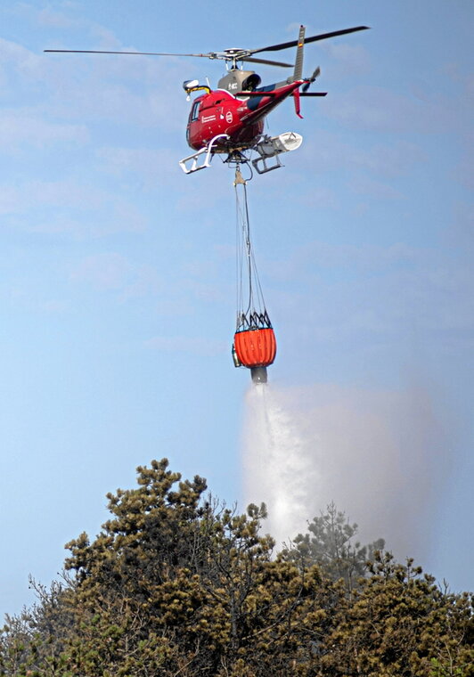 Labores de extinción en los incedios de 2022.