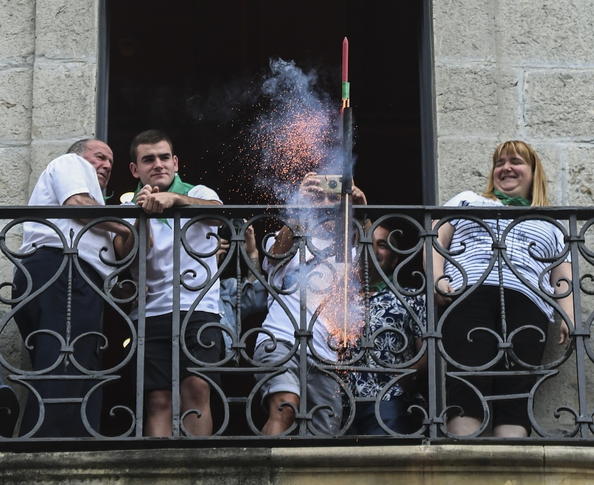 Astigarragan asteazken arratsaldean botako dute txupinazoa, oraingo honetan Gaztelekuko gazte eta nerabeen eskutik. (Jon URBE | FOKU)