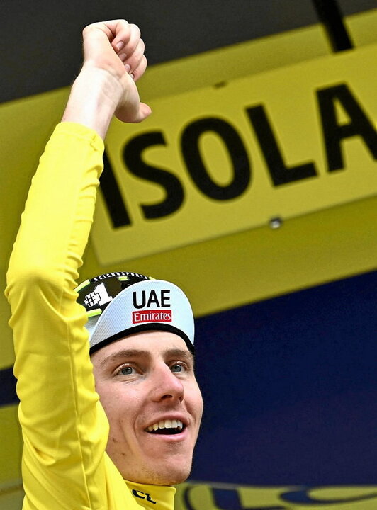 Un triunfante Pogacar ya ve el Tour en su bolsillo.