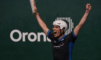 Imagen de archivo de un eufórico Urriza.