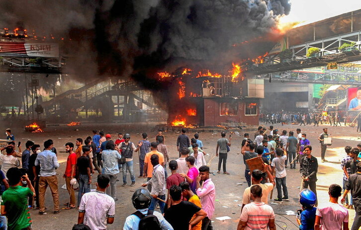 Imagen de la ciudad de Dacca el pasado jueves, la jornada en la que se registró el mayor número de muertes hasta la fecha.