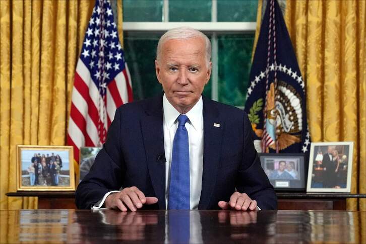 Joe Biden, en su discurso de anoche.