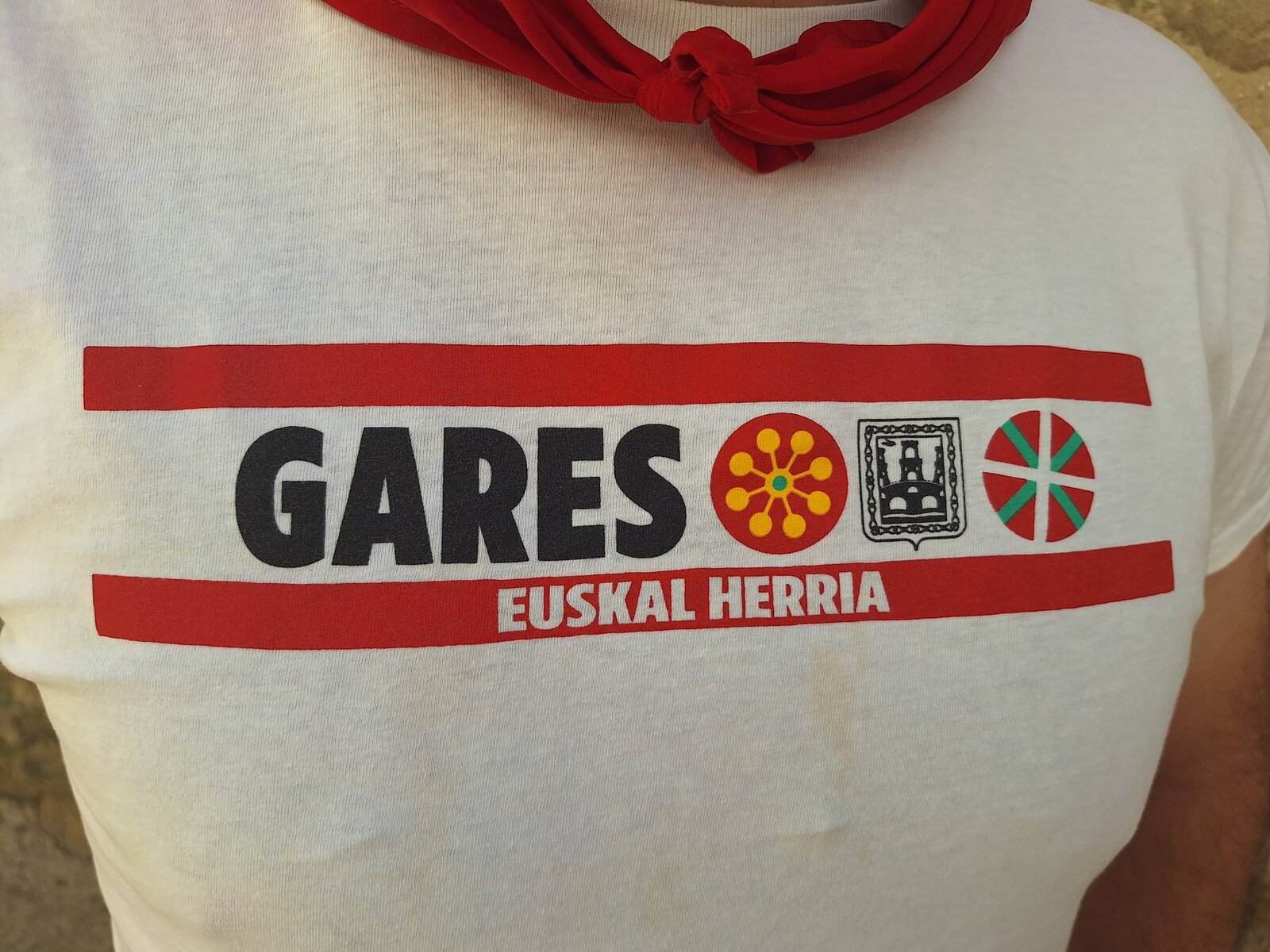 La camiseta original que portaba el edil de EH Bildu.