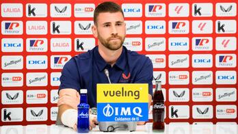 Unai Simón ha ofrecido una rueda de prensa esta mañana en Lezama