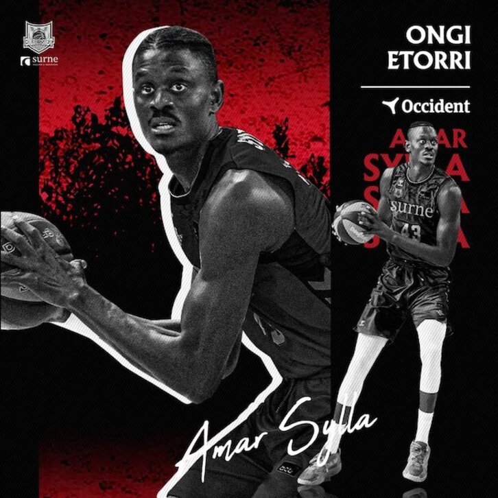 Amar Sylla completa el juego interior de Bilbao Basket.