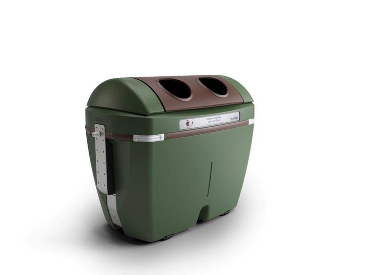 Contenedor para residuos orgánicos en Tafallaldea.