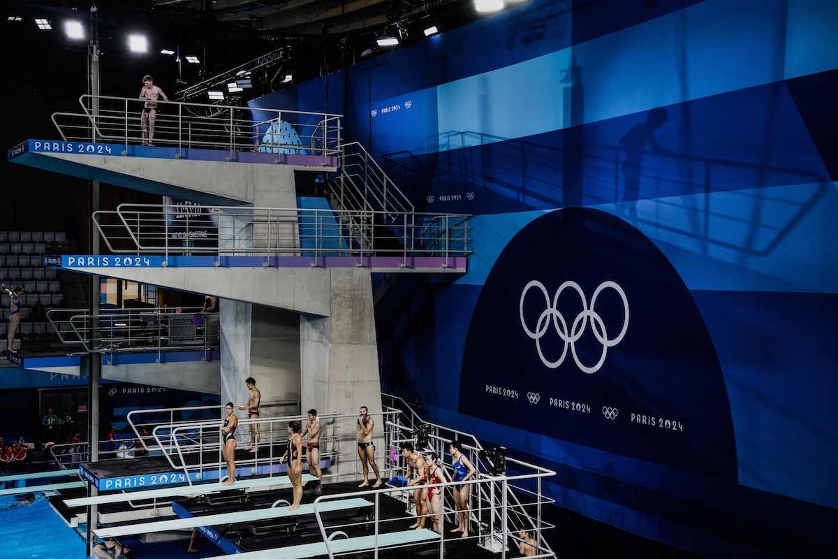 Los trampolines del centro acuático. (Jeff PACHOUD/AFP)