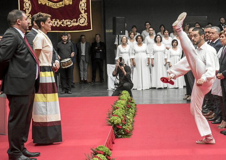 María Chivite durante el acto de posesión del cargo de lehendakari de Nafarroa.