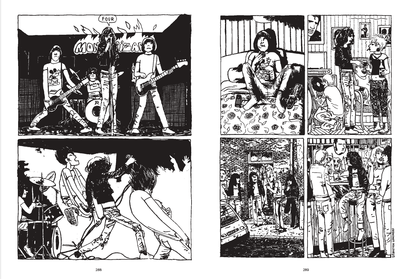 Doble página sobre los Ramones. (EDITORIAL LUNWERG)