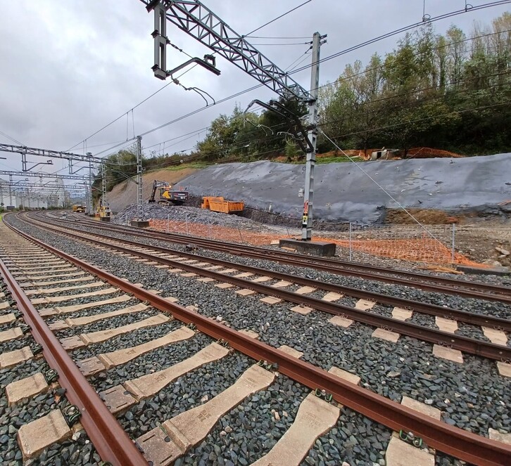 Obras relacionadas con la infraestructura del TAV en Gipuzkoa.