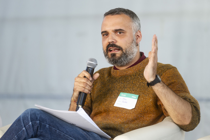 Oihan Mendo, en un acto de EH Bildu.