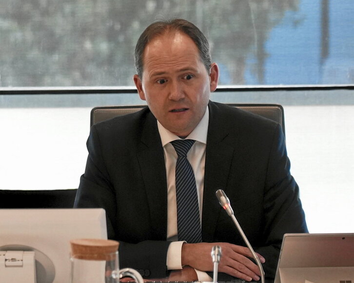 Jokin Perona, en una comparecencia en las Juntas Generales de Gipuzkoa.