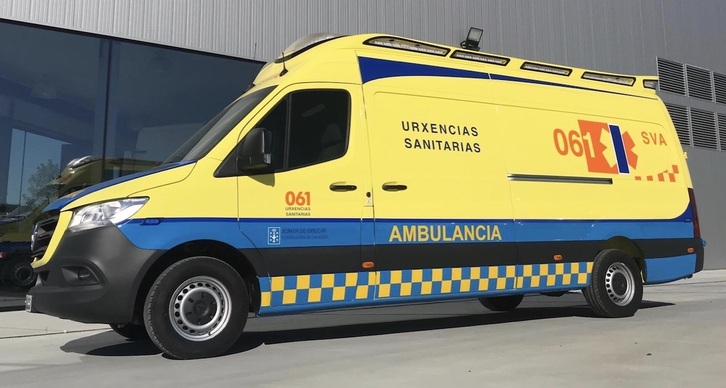 Foto de archivo de una ambulancia de Urxencias Sanitarias de Galicia.
