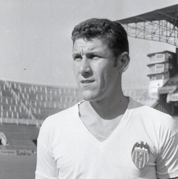 Paquito, en su exitosa época como jugador en las filas del Valencia.