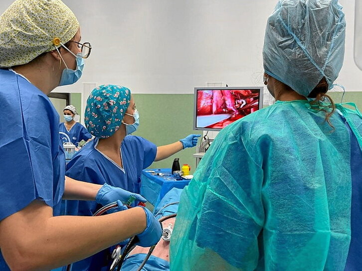 Imagen de archivo de sanitarios residentes.