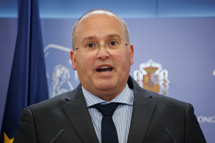 Miguel Tellado, en una comparecencia en el Congreso.