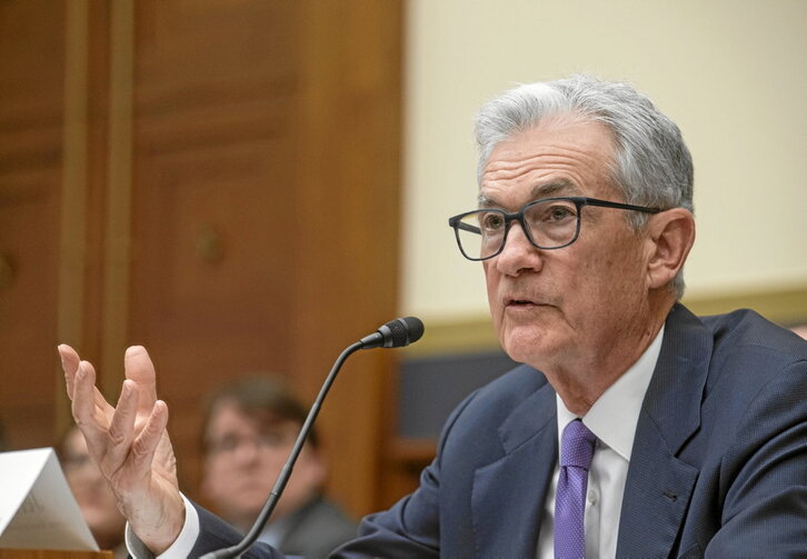 El presidente de la Reserva Federal de EEUU, Jonathan Powell, en una comparecencia en el Congreso en marzo de este año
