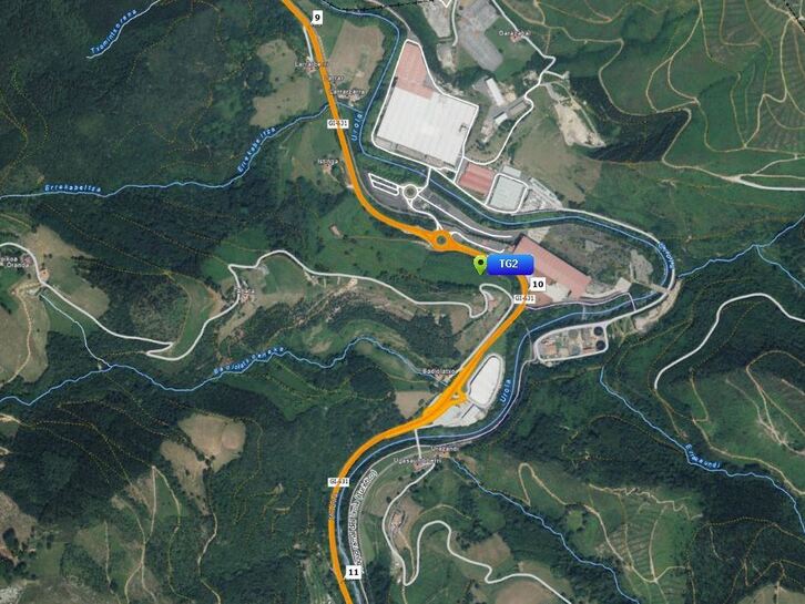 Punto en el que se ha producido el accidente.