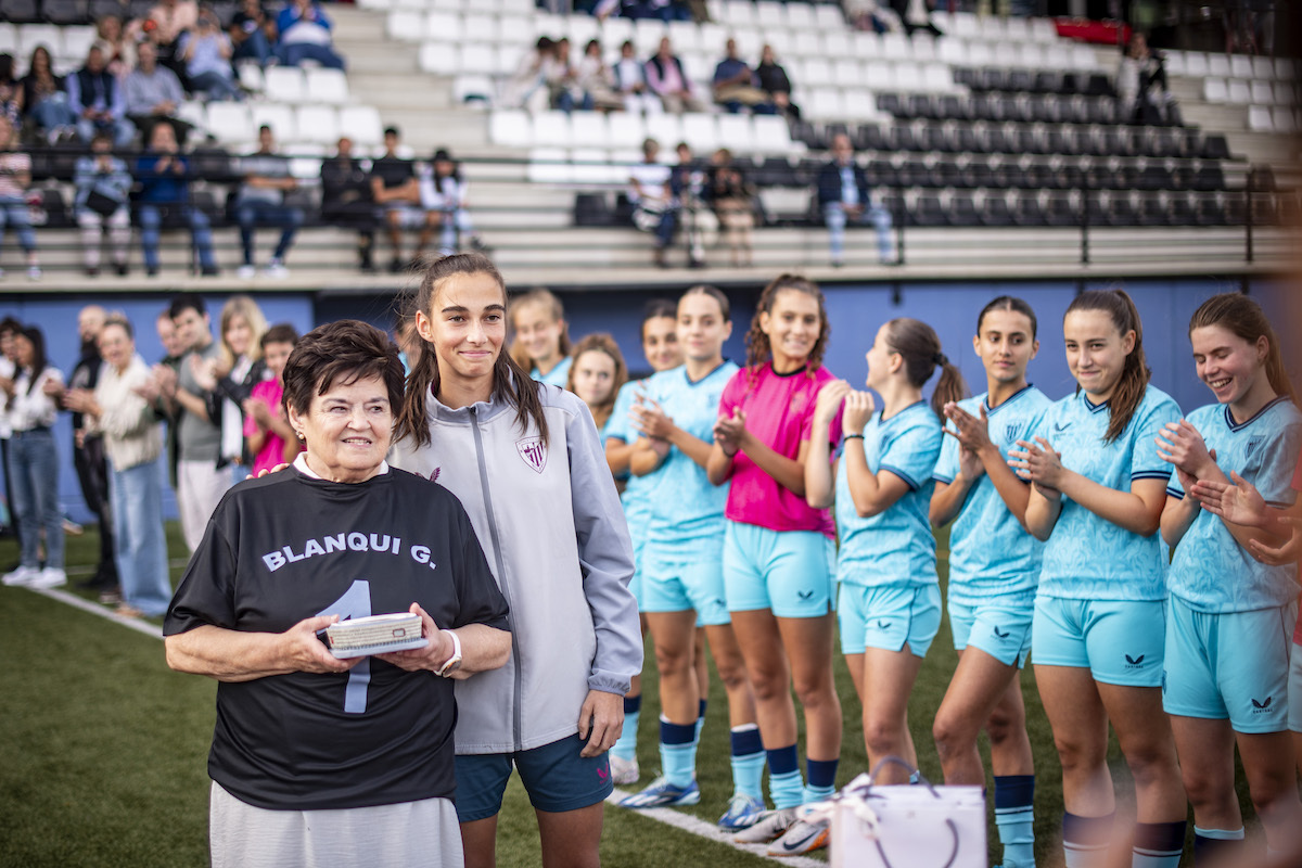 Blanqui Goiri, asteleheneko ekitaldian. (Jaizki FONTANEDA / FOKU)