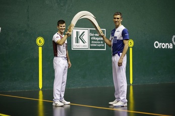 Imanol Ansa eta Javi Urriza, astearteko material aukeraketan.