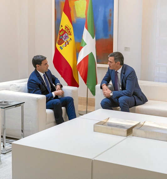 El lehendakari abrió la ronda de Pedro Sánchez con presidentes autonómicos.
