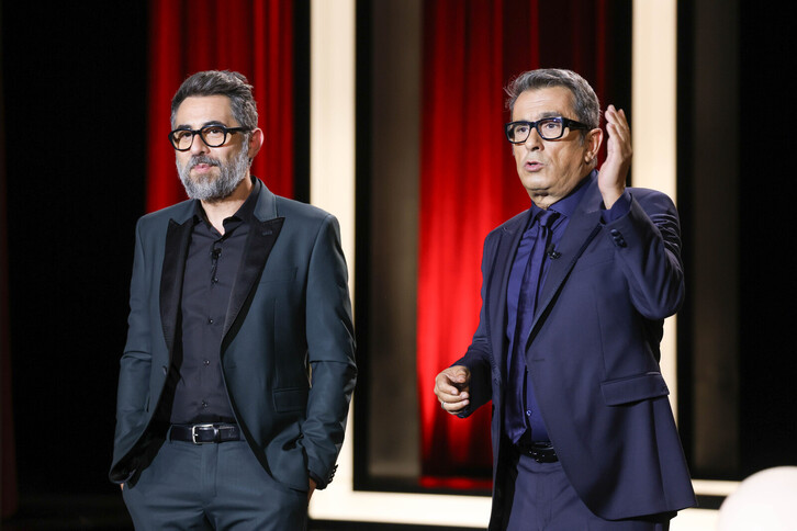 Berto Romero y Andreu Buenafuente, en la gala de inauguración de Zinemaldia.