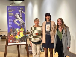 Itsaso Azkarate, Maite Usabiaga eta Zaloa Bernal, aurkezpenean.