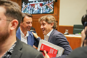 Eneko Andueza, irailean Gasteizen egin zen lehenengo kontrol-osoko bilkura.