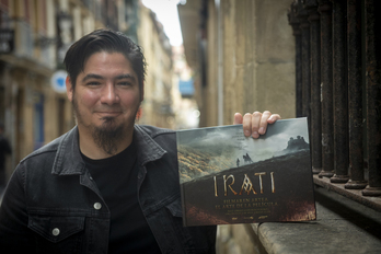 Paul Urkijo, ‘Irati filmaren artea’ liburuaren aurkezpenean.