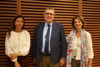 María Díaz Marsa, Manuel Martín Carrasco y Ana González Pinto, responsables del congreso.