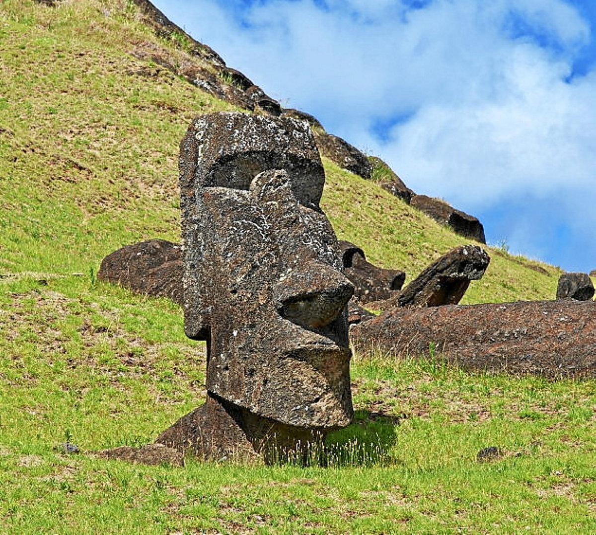 Rapa Nuiko «moai» estatua. (GETTY IMAGES)