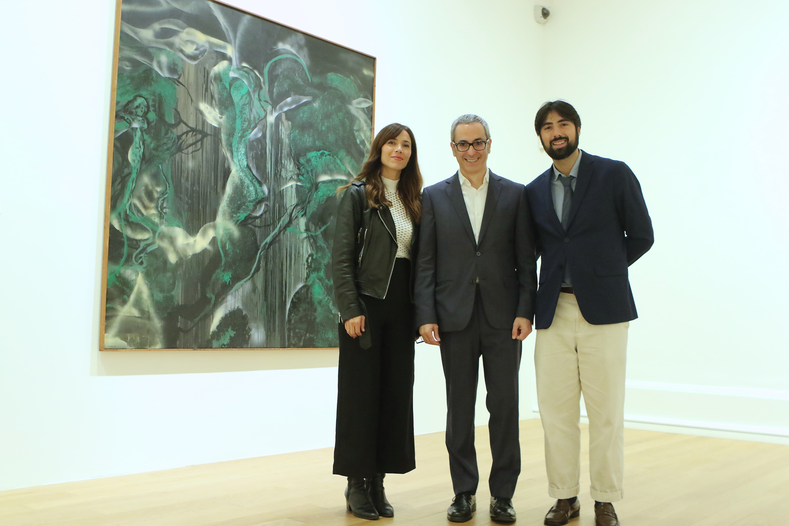 Mikel Lertxundi komisario, Barbara eta Telmorekin, artistaren seme-alabak.