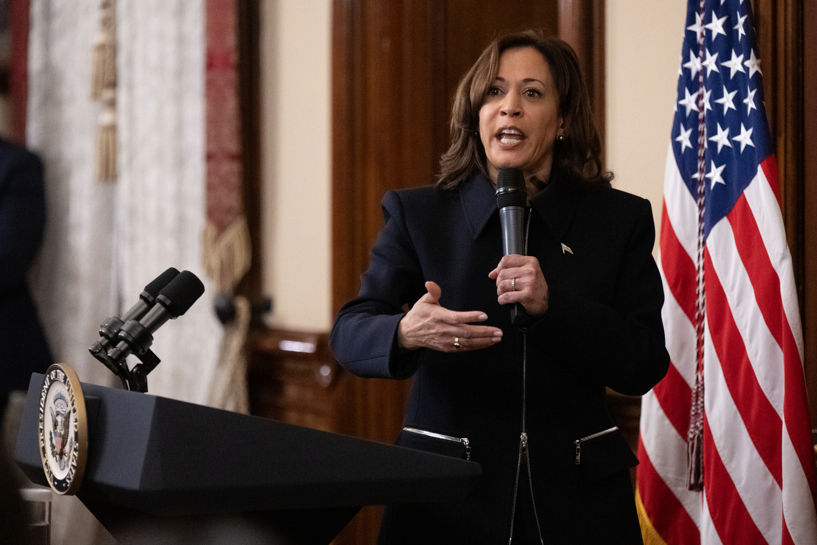Kamala Harris ha cancelado el discurso que tenía previsto.