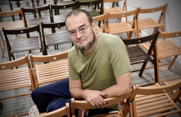 Mauro Entrialgo, a su paso por Bilbo.