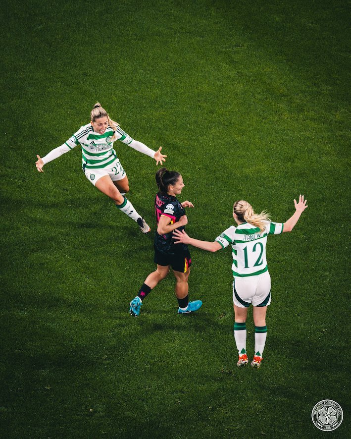 Agnew anotó el primer gol del Celtic en la fase de grupos. (CelticWomen)