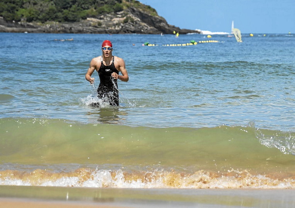 Enaitz Goñi, Irlako zeharkaldian helmugara iristen. (FORTUNA)