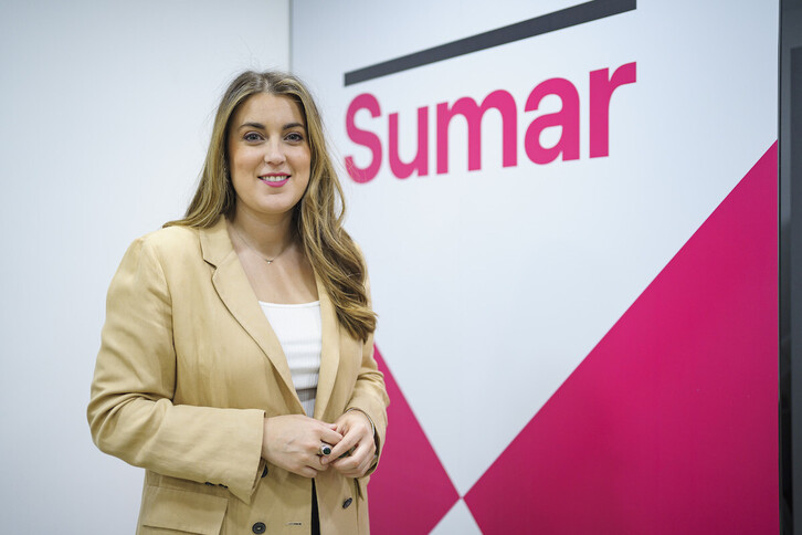 La coordinadora general de Sumar Mugimendua, Alba García, en una imagen de archivo.