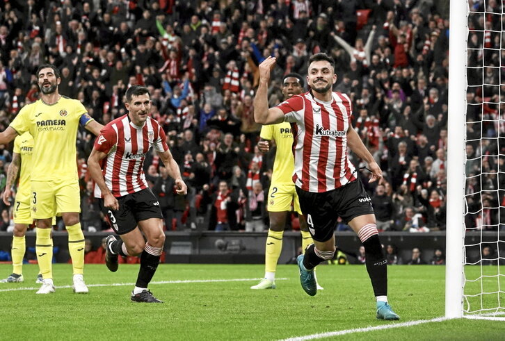 Un cabezazo de Paredes al cuarto de hora colocó al Athletic por delante en el marcador.