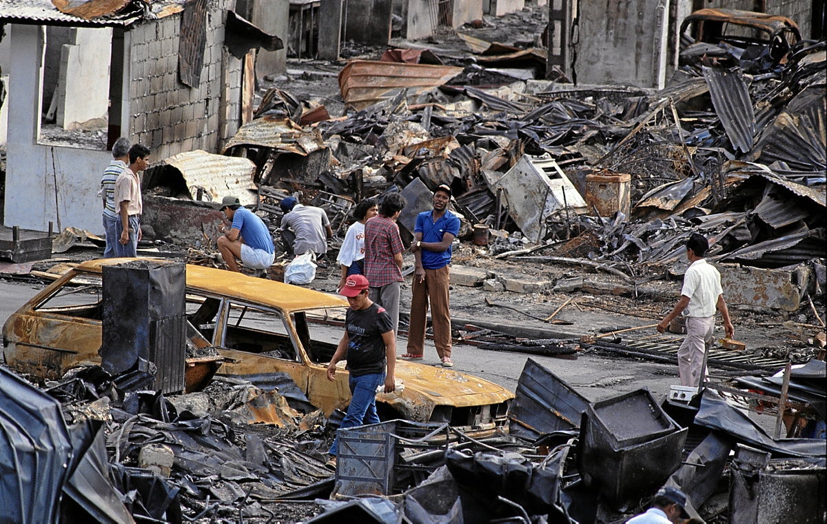 Imágen de la invasión de Panamá por Estados Unidos ocurrida en 1989. (Consolidated News Pictures - Steven D. Starr )
