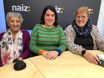 Lourdes Albizuri Arrats elkartea, Esti Iruretagoiena Pausoka eta Elena Rosales Kutxa Fundazioko Gipuzkoa Solidarioko kidea