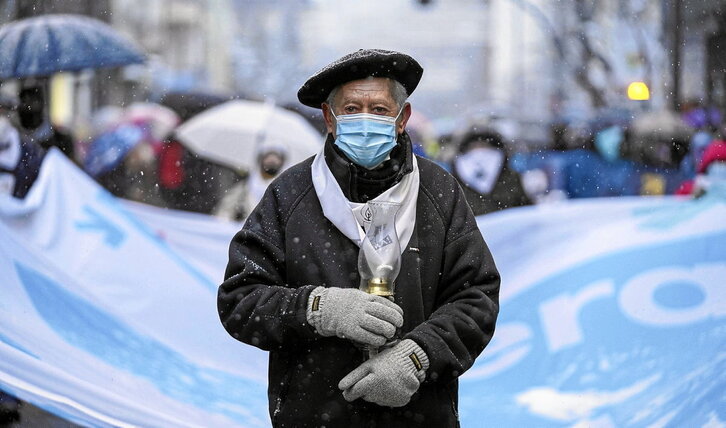 Sarek urtarrilean euskal preso politikoen eskubideen alde deitutako manifestazioaren irudia.
