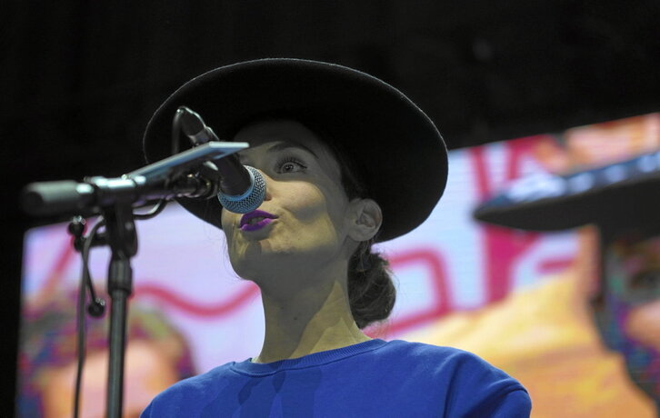 Txapelduna pozik. Oso goitik ibili da txapelketa osoan.