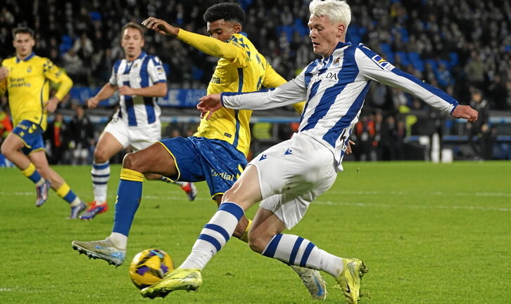 Orri Oskarsson, que sustituyó a Oyarzabal en el 85, tuvo la última oportunidad.