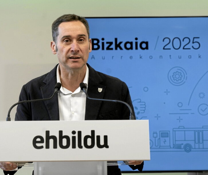 Iker Casanova durante la rueda de prensa.