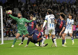 En la Champions League, la Real se vio las caras con el PSG, que se impuso en ambos encuentros.