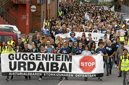 Gernikan urriaren 19an egindako manifestazio jendetsua.