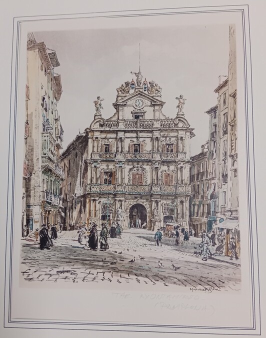 Muirhead Borne artista eskoziarrak 1926an egindako grabatua.