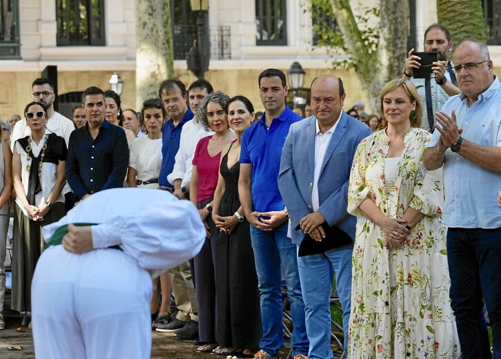 Andoni Ortuzar e Imanol Pradales, en el aniversario de la creación del PNV.