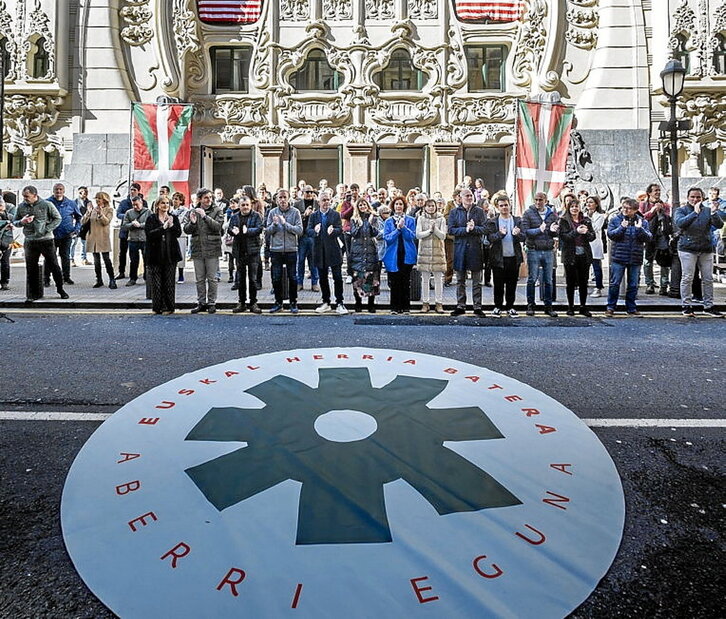 Aberri Egun bateratua egiteko ekitaldia, Bilbon.