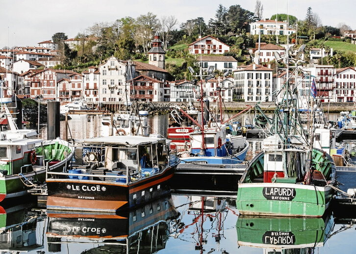 Pesqueros en el puerto de Donibane Lohizune.